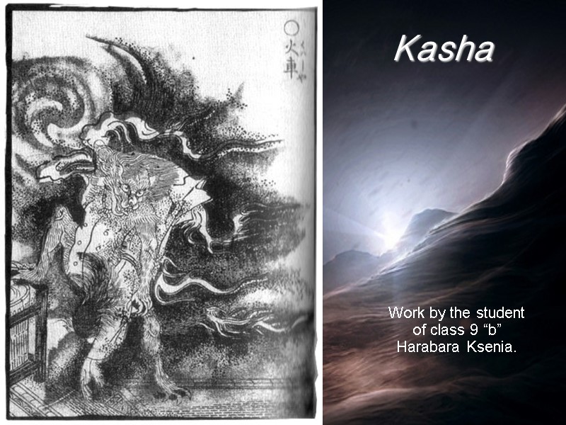 Kasha  Work by the student of class 9 “b” Harabara Ksenia.